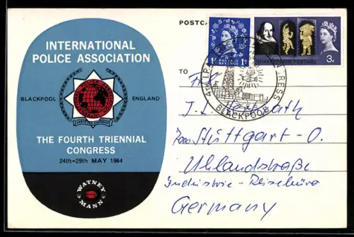 AK Blackpool, Fourth Triennial Congress of the International Police Association, 1964