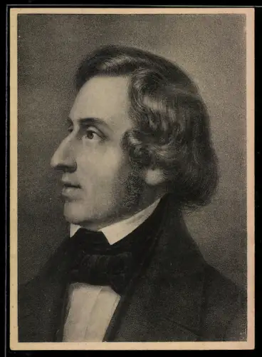 AK Portrait von Komponist Frédéric Francois Chaupin im Profil