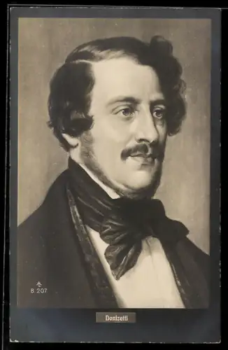 AK Portrait von Komponist Donizetti im Halbprofil