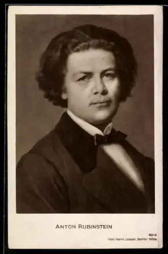 AK Portrait von Komponist und Pianist Anton Rubinstein in Abendgarderobe