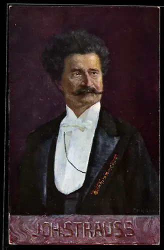 AK Der Komponist Johann Strauss im Anzug