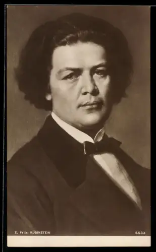 AK Portrait von Komponist Anton Rubinstein