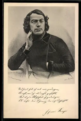 AK Portrait Johannes Ronge, Begründer des Deutschkatholizismus 1844/45