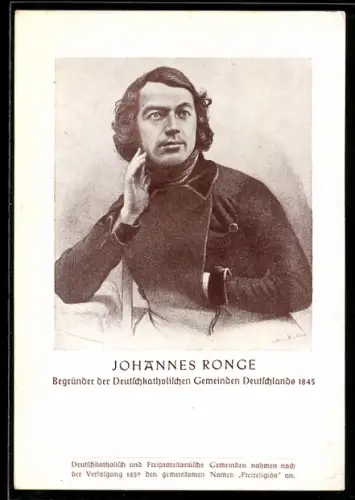 AK Johannes Ronge, Begründer der Deutschkatholischen Gemeinden Deutschlands 1845