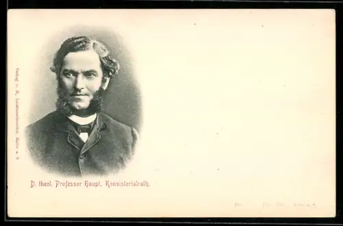 AK Portrait D. theol. Professor Haupt, Konsistorialrat
