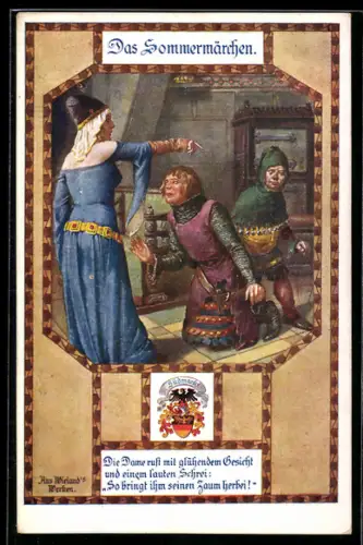 Künstler-AK Kuderna: Szene aus Wieland`s Sommermärchen