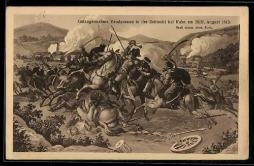AK Gefangennahme Vandammes in der Schlacht bei Kulm am 29. /30. August 1813
