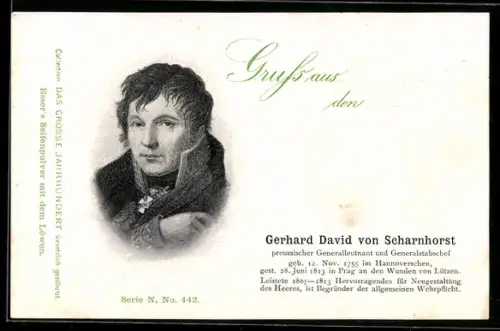 AK Gerherd David von Scharnhorst, Preuss. Generalleutnant