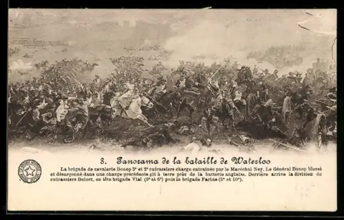 AK Panorama der Schlacht vom Waterloo, Befreiungskriege