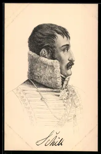 AK Portrait Husaren-Major Ferdinand von Schill