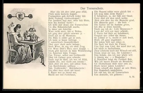 AK Gedicht Der Tornerschatz von Adolf Stoltze