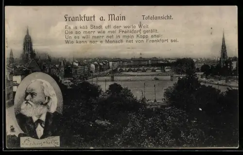 AK Frankfurt a. M., Porträt von Friedrich Stoltze