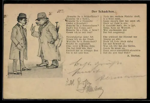 AK Gedicht Der Schadchen von A. Stoltze