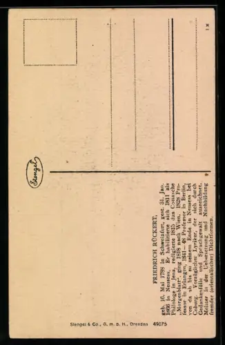AK Friedrich Rückert im Porträt