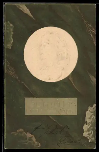 Präge-AK Schiller im Porträt