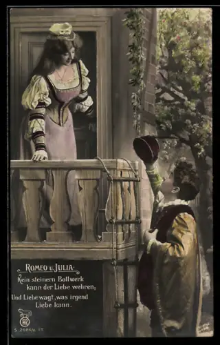 AK Szene aus Romeo und Julia, Shakespeare