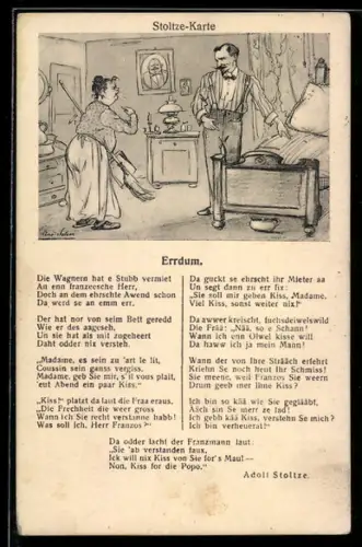 AK Gedicht Errdum von Adolf Stoltze