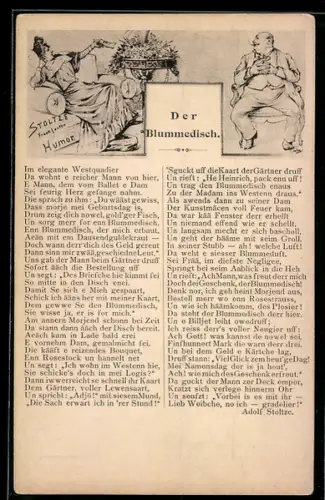 AK Der Blummedisch von Adolf Stoltze