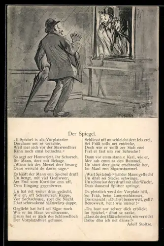 AK Gedicht Der Spiegel von Adolf Stoltze