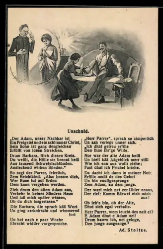 AK Gedicht Unschuld von A. Stoltze