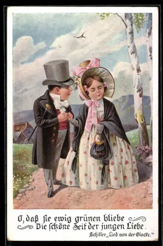 AK Szene aus Schillers Lied von der Glocke