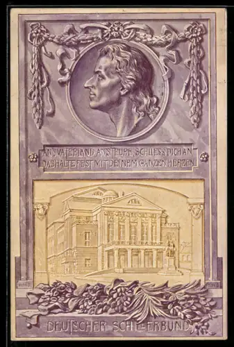 AK Profil von Schiller, Deutscher Schillerbund