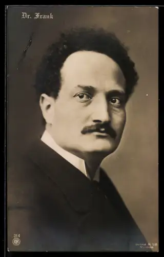 AK Portrait Dr. Frank, Arbeiterbewegung