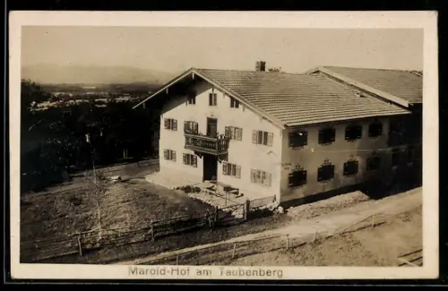 AK Warngau, Hotel Marold-Hof am Taubenberg in der Aussenansicht