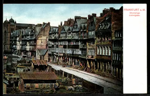AK Alt-Frankfurt, Ehemalige Judengasse mit Synagoge