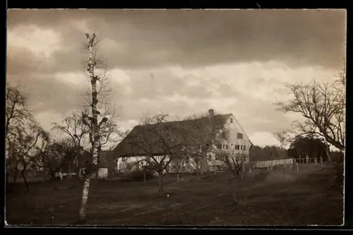Foto-AK Schwabhausen, Blick zum Gutshaus Kappelhof, 1920