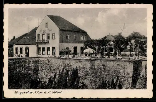 AK Zug über Freiberg, Gasthaus Zugspitze vom Karl Humbsch