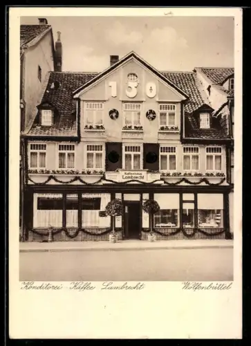 AK Wolfenbüttel, Konditorei Cafe Lambrecht