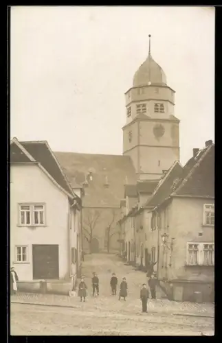 Foto-AK Usingen, Partie in der Kirchgasse