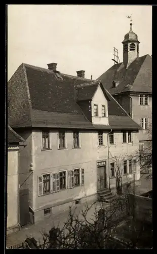 Foto-AK Usingen, Blick auf das Pfarrhaus