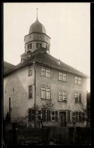 Foto-AK Usingen, Pfarrhaus mit Garten