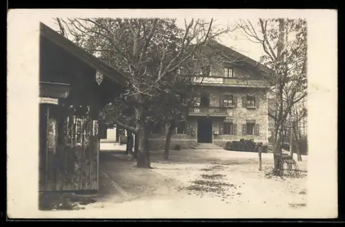 Foto-AK Degerndorf /Inn, Gasthaus zur Post am Wald