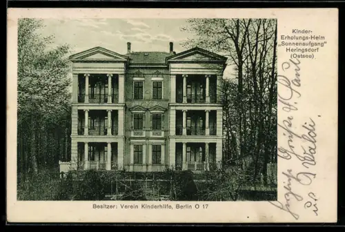 AK Heringsdorf, Kinder-Erholungs-Heim Sonnenaufgang