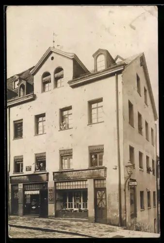 Foto-AK Nürnberg, Haus & Strasse mit Immobilien-Büro Wolfgang Knapp 1919