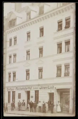 Foto-AK Nürnberg, Gasthaus zum Reichenhaller Hof, Bes. Johann Laub