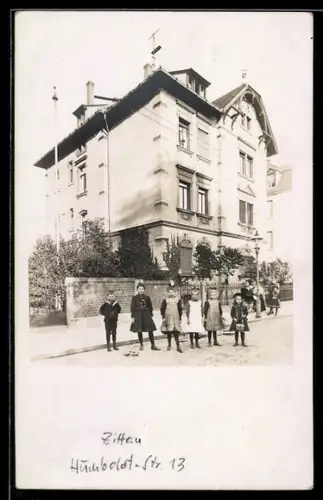 Foto-AK Zittau, Wohnhaus in der Humboldt-Strasse 13