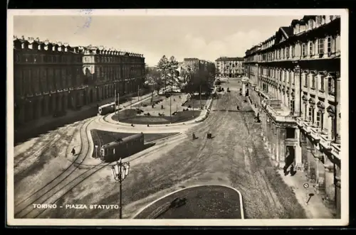 AK Torino, Piazza Statuto, Strassenbahn