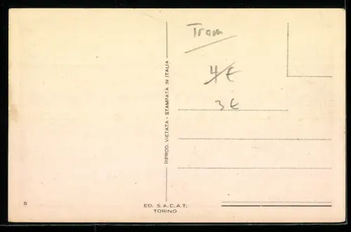 AK Torino, Piazza Statuto, Strassenbahn