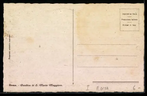AK Roma, Basilica di S. Maria Maggiore, Strassenbahn
