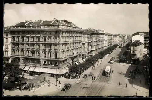 AK Milano, Corso Buenos Aires, Panorama, Strassenbahn