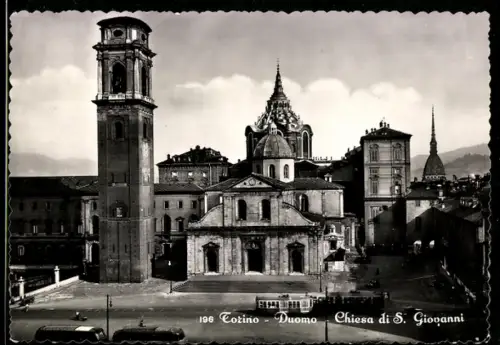 AK Torino, Duomo, Chiesa di S. Giovanni, Strassenbahn
