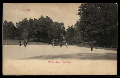 AK Torino, Parco del Valentino, Strassenbahn