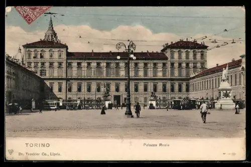 AK Torino, Palazzo Reale, Strassenbahn