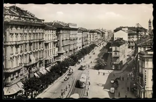 AK Milano, Corso Buenos Aires, Strassenbahn