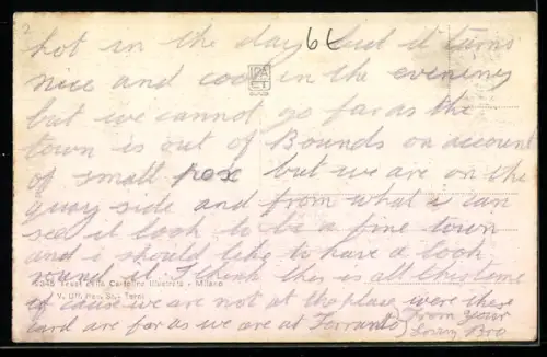 AK Milano, Piazza Cordusio, Strassenbahn