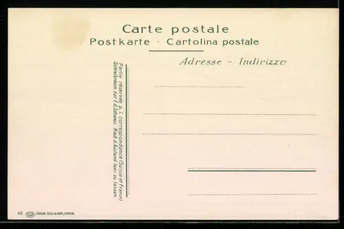 AK Genève, Rue du Mont Blanc, Strassenbahn